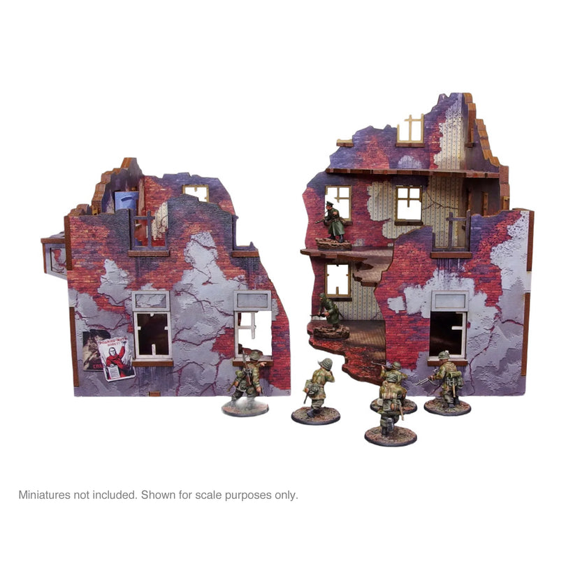 Bolt Action: Pre-Painted WW2 Ostfront Stalingrad Apartment Block Front