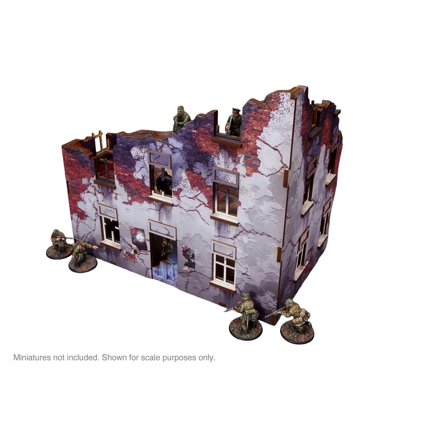 Bolt Action: Pre-Painted WW2 Ostfront Stalingrad Apartment Block Front