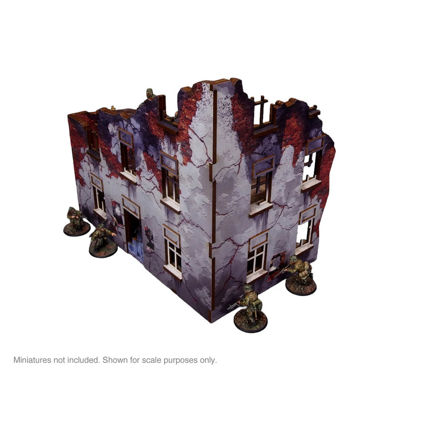 Bolt Action: Pre-Painted WW2 Ostfront Stalingrad Apartment Block Front