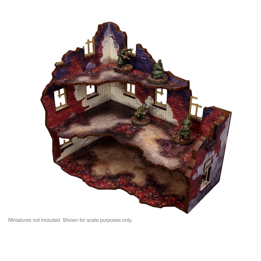 Bolt Action: Pre-Painted WW2 Ostfront Stalingrad Apartment Block Front
