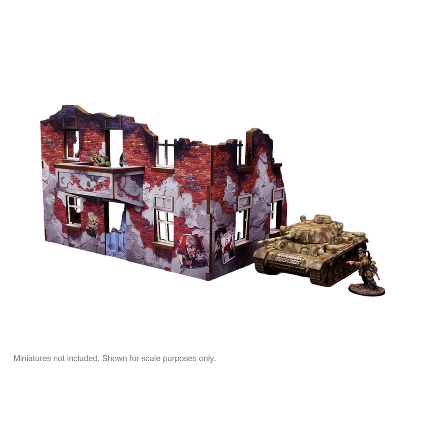 Bolt Action: Pre-Painted WW2 Ostfront Stalingrad Apartment Block Back