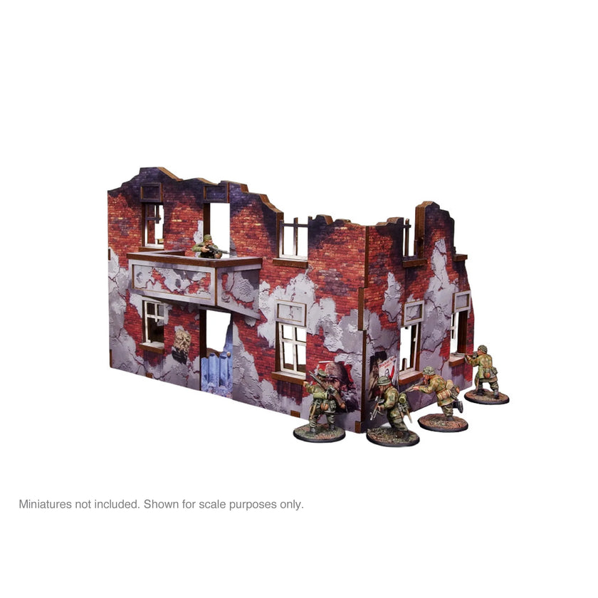 Bolt Action: Pre-Painted WW2 Ostfront Stalingrad Apartment Block Back