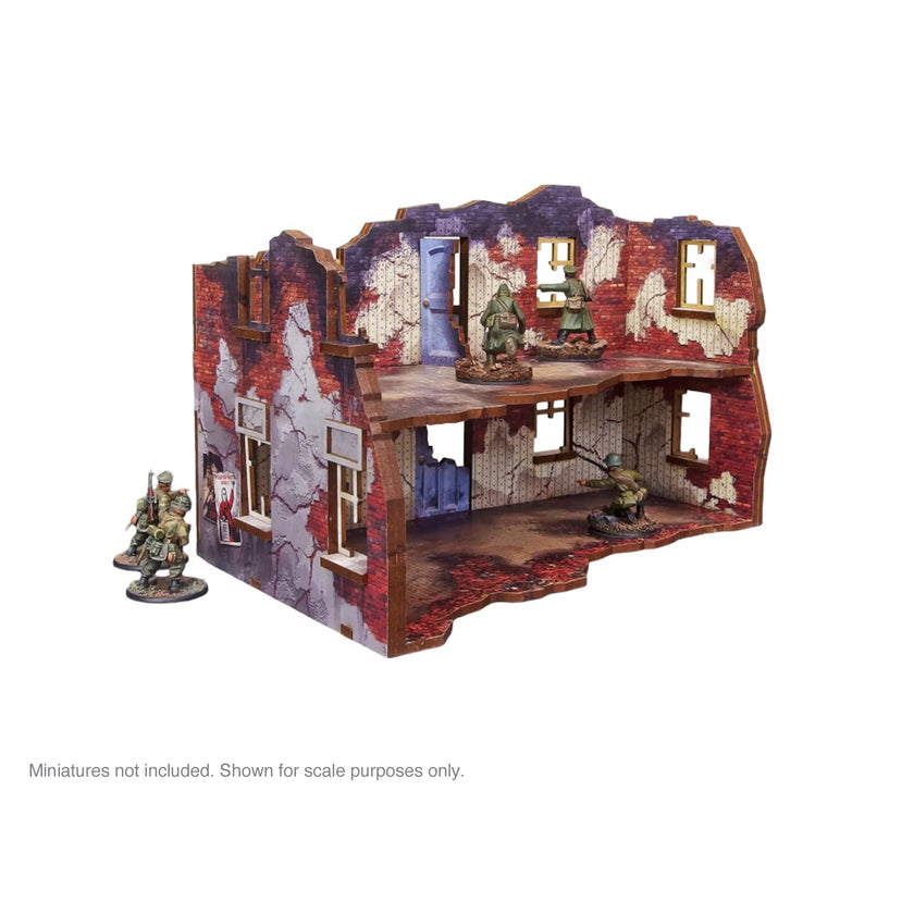 Bolt Action: Pre-Painted WW2 Ostfront Stalingrad Apartment Block Back