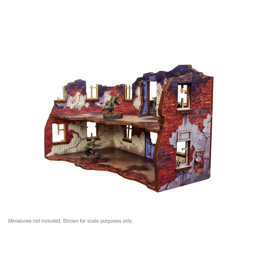 Bolt Action: Pre-Painted WW2 Ostfront Stalingrad Apartment Block Back