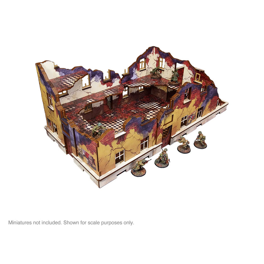 Bolt Action: Pre-Painted WW2 Ostfront Stalingrad School Left (with balcony)