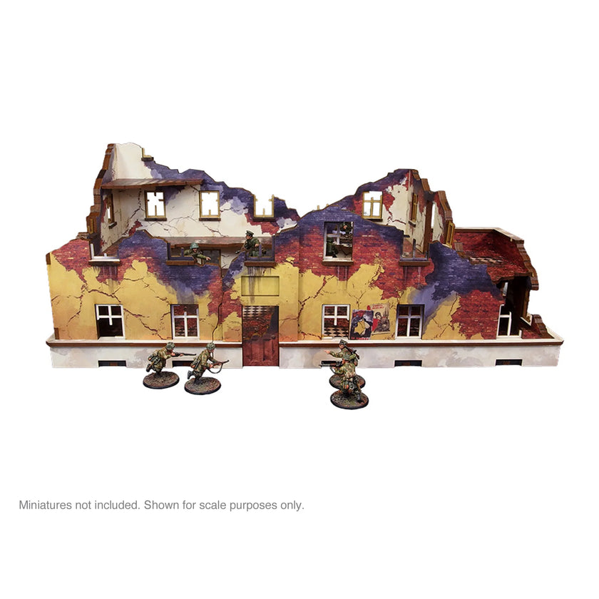 Bolt Action: Pre-Painted WW2 Ostfront Stalingrad School Left (with balcony)