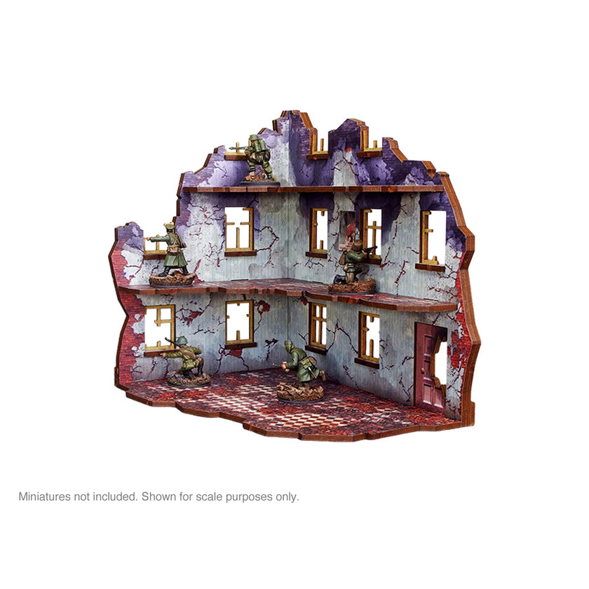 Bolt Action: Pre-Painted WW2 Ostfront Stalingrad Univermag Left (with 3rd floor)