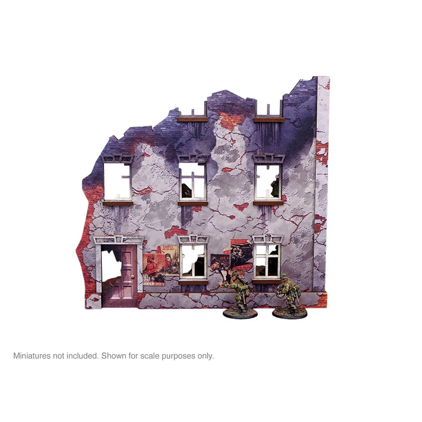 Bolt Action: Pre-Painted WW2 Ostfront Stalingrad Univermag Left (with 3rd floor)