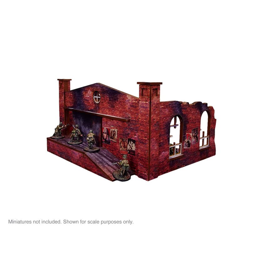 Bolt Action: Pre-Painted WW2 Ostfront Stalingrad Factory Back (with ramp)