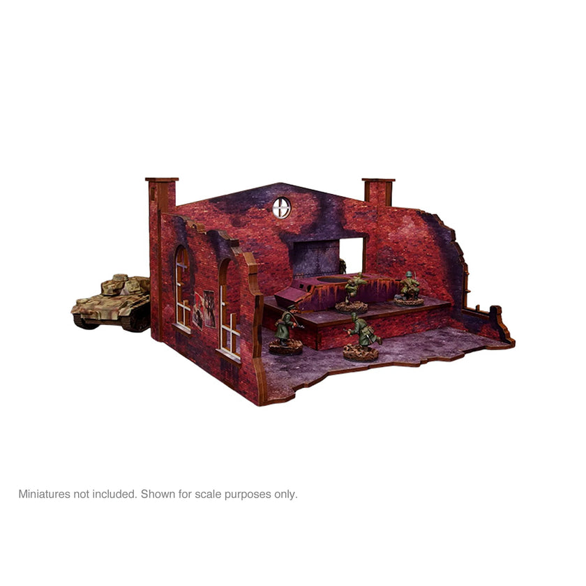 Bolt Action: Pre-Painted WW2 Ostfront Stalingrad Factory Back (with ramp)