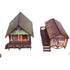 Bolt Action: Pre-Painted WW2 Pacific Jungle Huts (2)