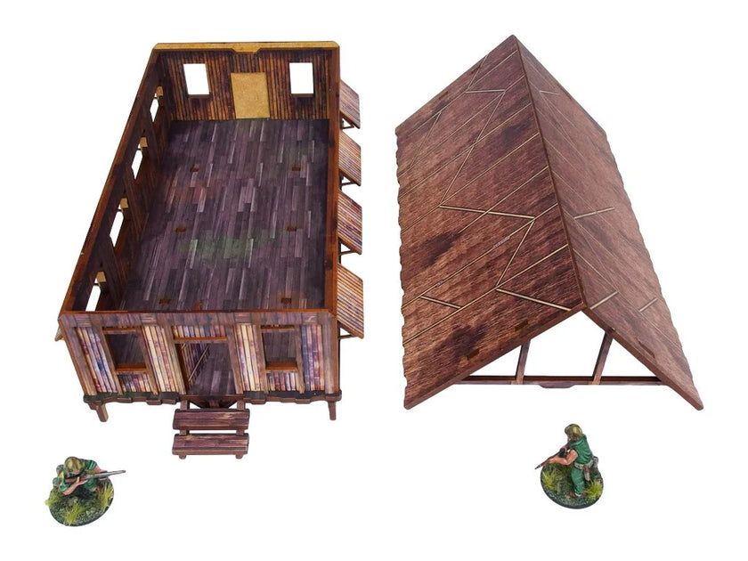 Bolt Action: Pre-Painted WW2 Pacific Barracks
