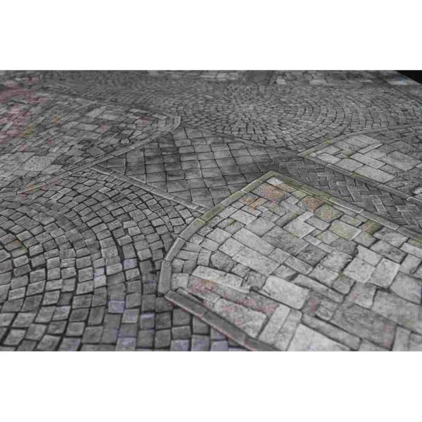 Cobblestone City: Gaming Mat 44in x 60in - Kraken Wargames