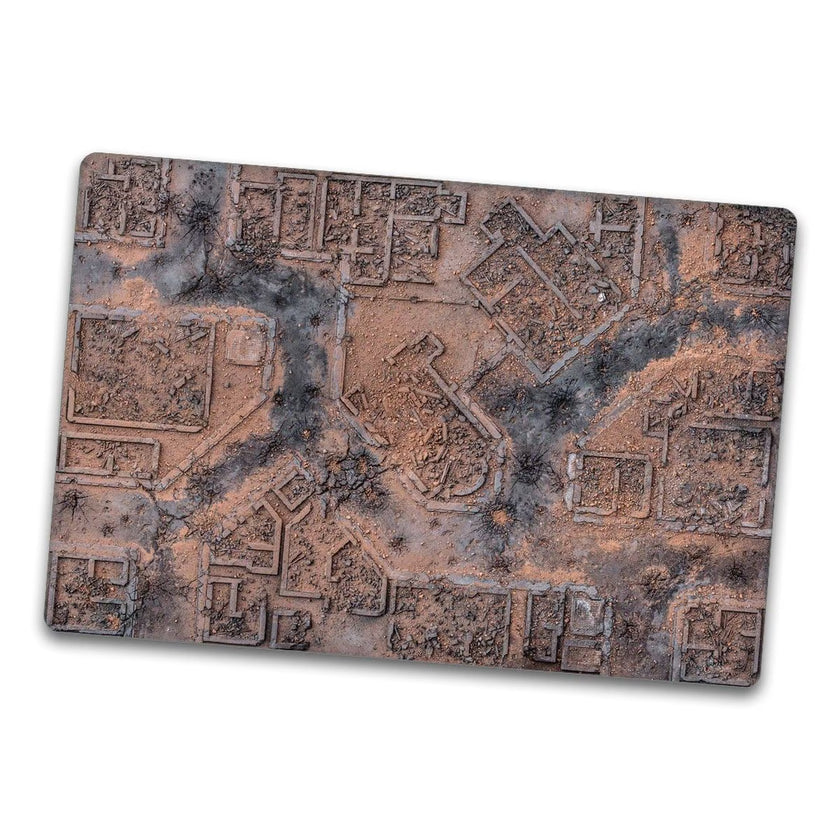 Desert Warzone City: Gaming Mat 4ft x 6ft - Kraken Wargames