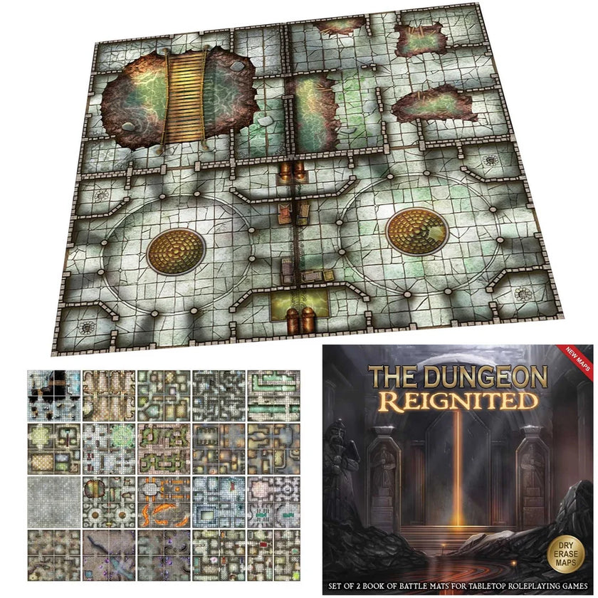 The Dungeon Reignited Set of 2 Book of Battle Mats