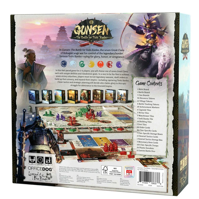 Gunsen: The Battle for Toshi Ranbo Board Game