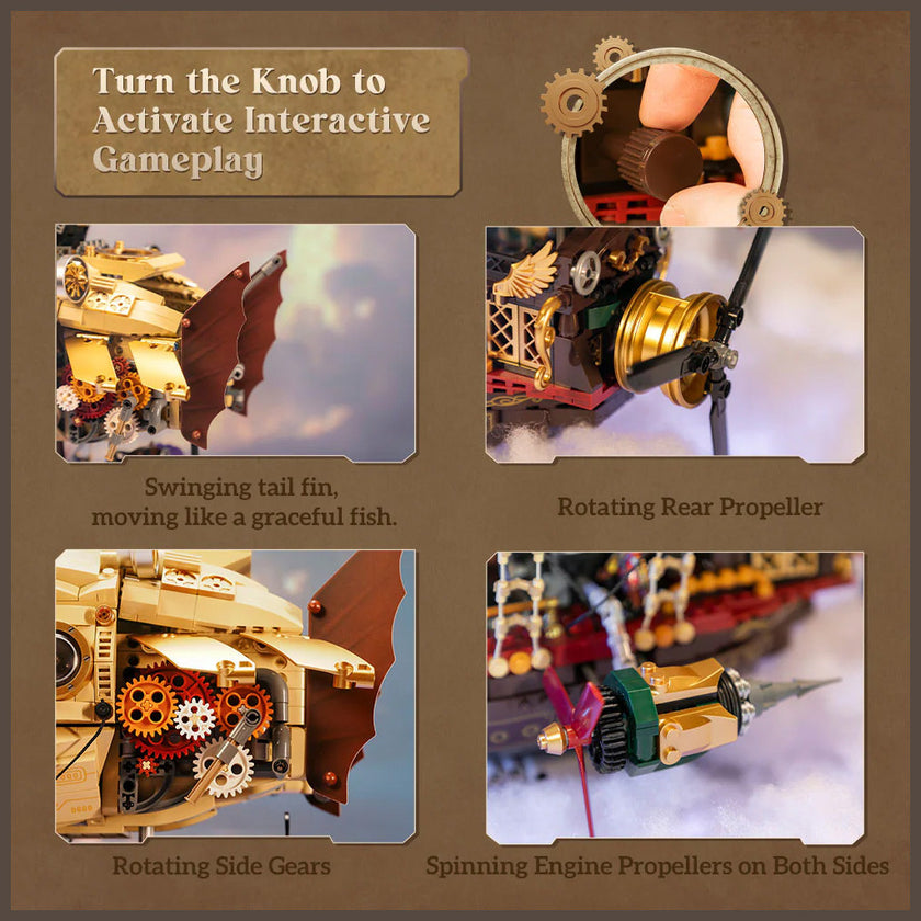 Pantasy Steampunk Airship - 1949 pcs