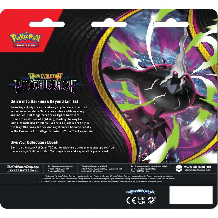 Pokémon TCG: Mega Evolution Pitch Black - 3 Pack CDU