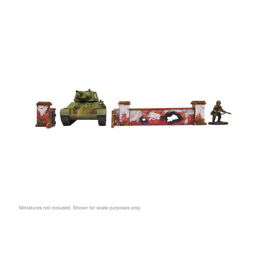 Bolt Action: Pre-Painted WW2 Ostfront Stalingrad Walls Low