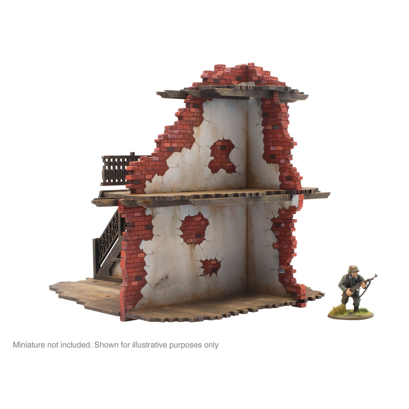 Bolt Action - City in Ruins: 2 Storey Building Internal with Staircase