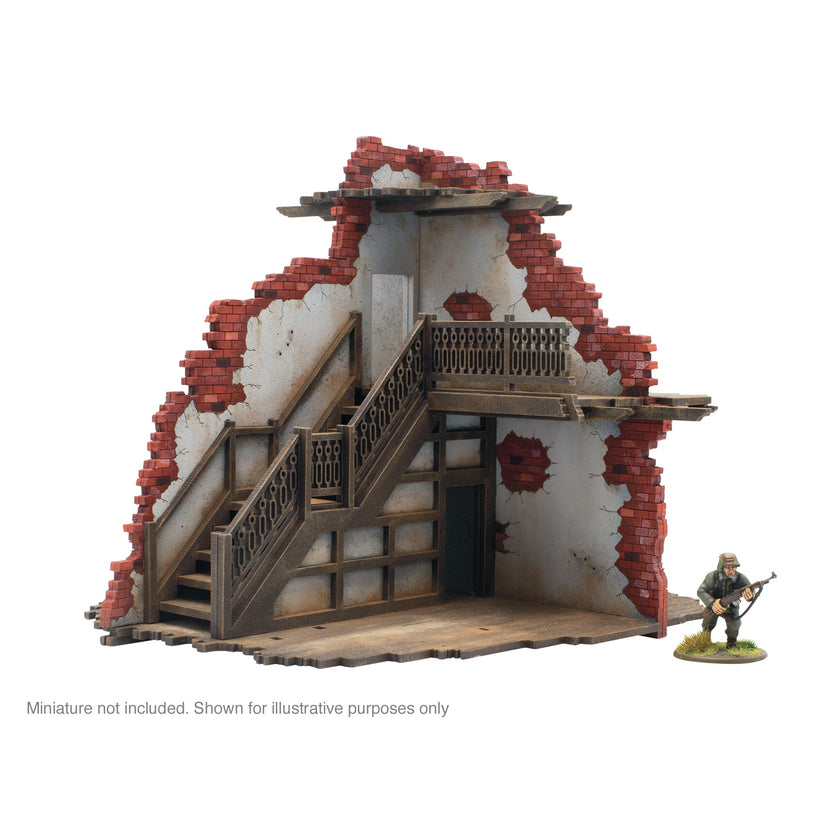 Bolt Action - City in Ruins: 2 Storey Building Internal with Staircase