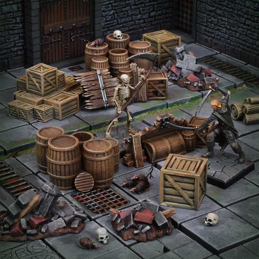 Terrain Crate Fantasy Terrain: Dungeon Debris/ Crates and Barrels