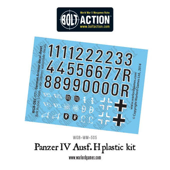 Bolt Action Panzer IV Ausf. F1/G/H medium tank (plastic)
