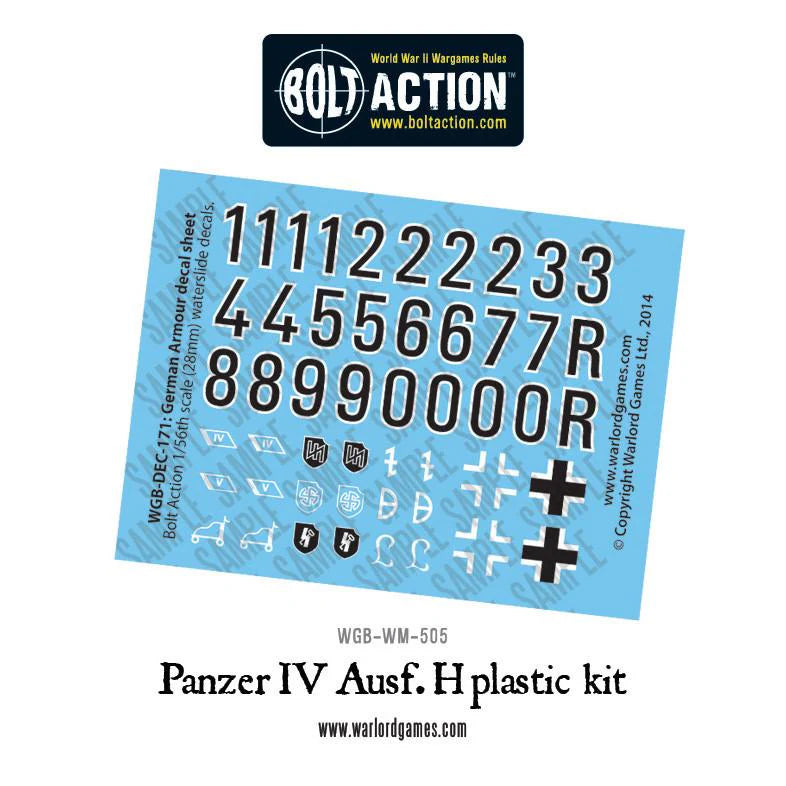 Bolt Action Panzer IV Ausf. F1/G/H medium tank (plastic)