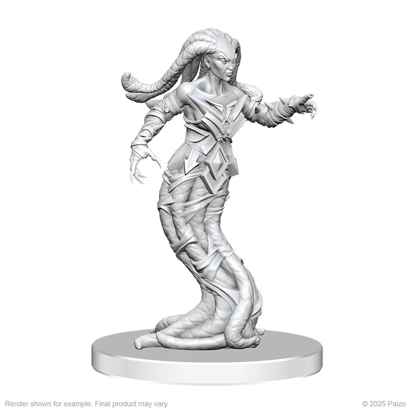 Pathfinder Battles Deep Cuts Unpainted Miniatures: Gylou (Handmaiden Devil) & Ferrugon (Rust Devil)
