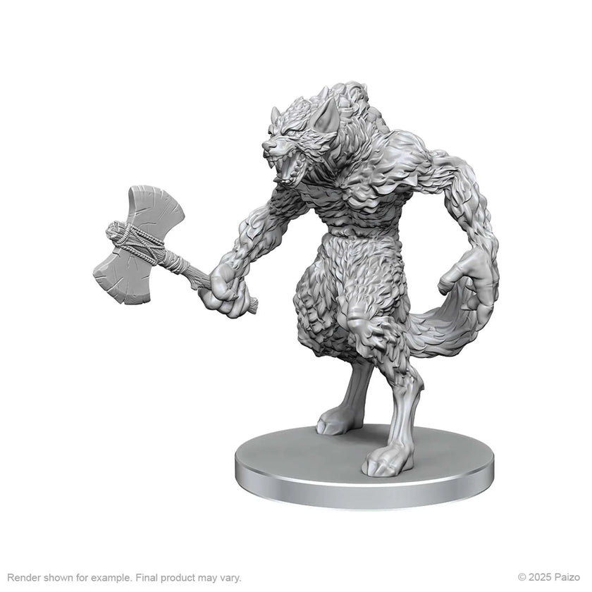 Pathfinder Deep Cuts Unpainted Miniatures: Werewolf & Wereboar