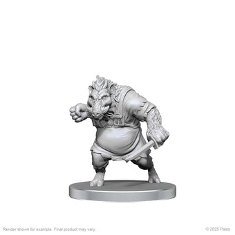 Pathfinder Deep Cuts Unpainted Miniatures: Werewolf & Wereboar