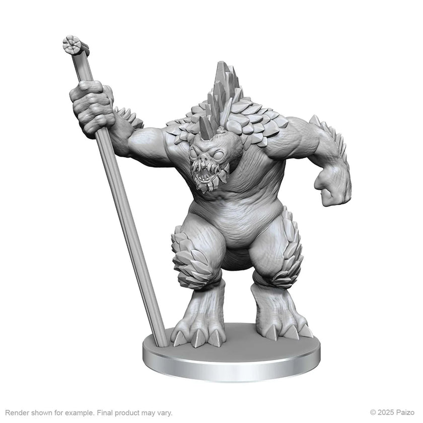 Pathfinder Deep Cuts Unpainted Miniatures: Xulgath Skirmisher & Stoneliege