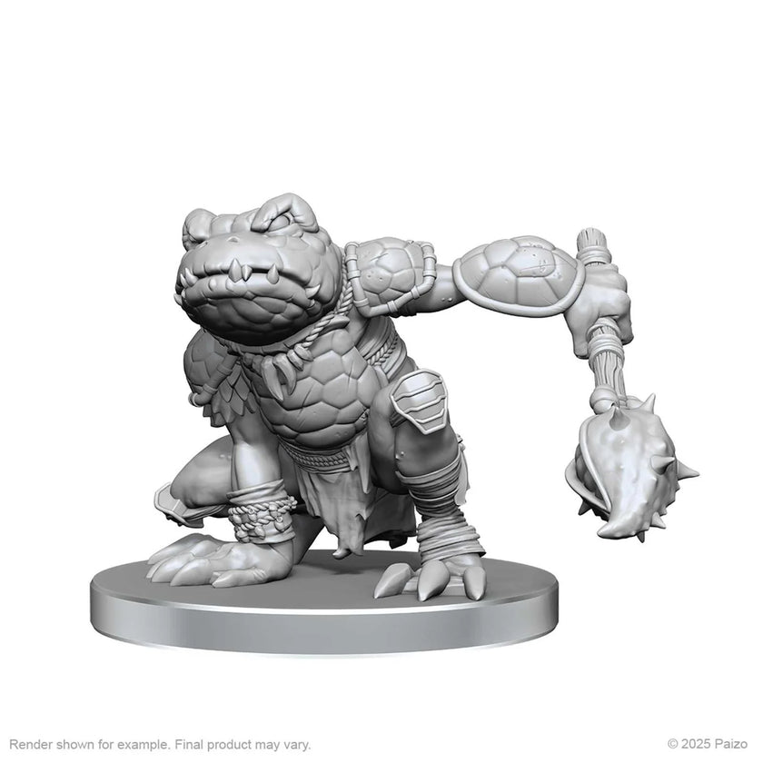 Pathfinder Deep Cuts Unpainted Miniatures: Boggard Scout & Castoroides
