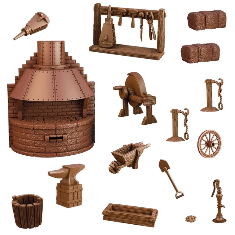 Terrain Crate Fantasy Terrain: Blacksmith Forge & Stable