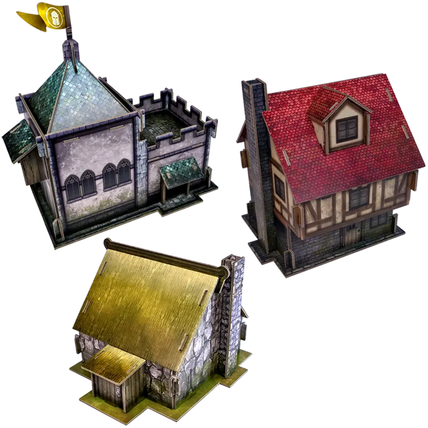 Battlefields Terrain Crate Village Buildings Pack | 28-32mm Scale Terrain