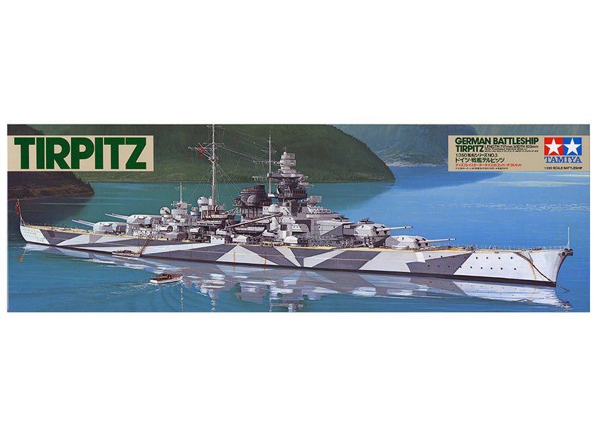 Tamiya 1/350 Tirpitz German Battleship with Stand