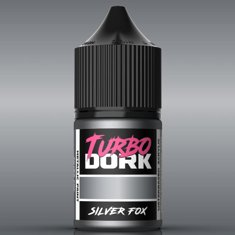 Turbo Dork: Silver Fox Metallic Acrylic Paint 22ml Bottle
