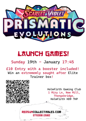 Prismatic Evolutions Launch Games